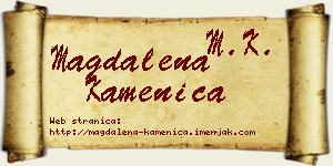 Magdalena Kamenica vizit kartica